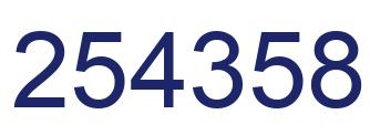 Number 254358 blue image
