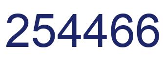 Number 254466 blue image