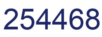 Number 254468 blue image