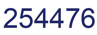 Número 254476 imagen azul