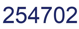 Number 254702 blue image