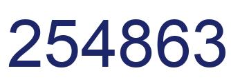Number 254863 blue image