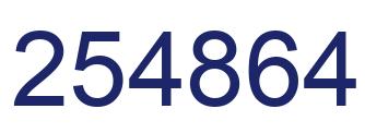 Número 254864 imagen azul
