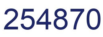 Número 254870 imagen azul