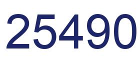 Número 25490 imagen azul