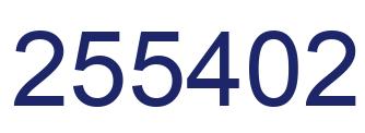Number 255402 blue image