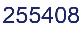 Number 255408 blue image