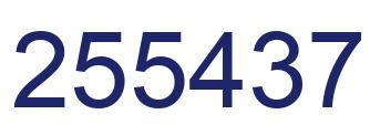 Number 255437 blue image