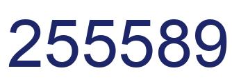 Number 255589 blue image
