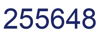 Number 255648 blue image