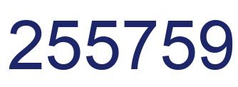 Number 255759 blue image