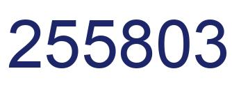 Number 255803 blue image