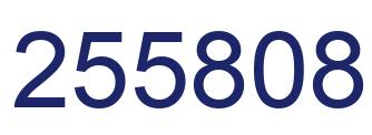 Number 255808 blue image