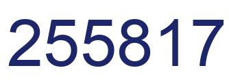 Number 255817 blue image