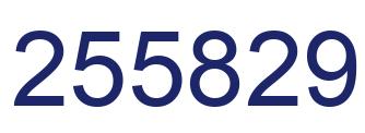 Number 255829 blue image