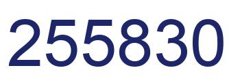 Number 255830 blue image