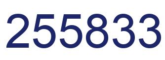 Number 255833 blue image