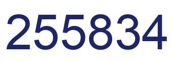Number 255834 blue image