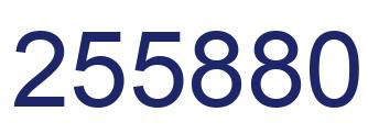 Number 255880 blue image