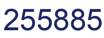 Number 255885 blue image