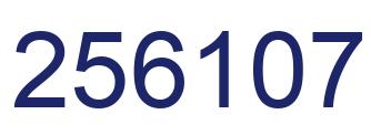 Number 256107 blue image