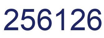 Number 256126 blue image