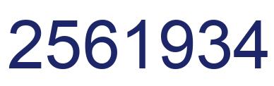 Number 2561934 blue image