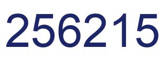 Number 256215 blue image