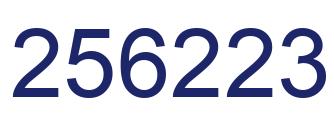 Number 256223 blue image
