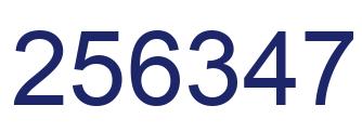 Number 256347 blue image