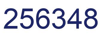 Number 256348 blue image