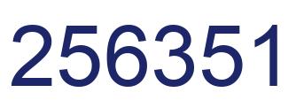 Number 256351 blue image