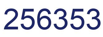 Number 256353 blue image