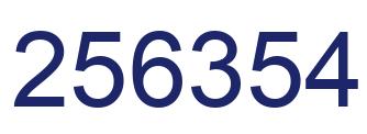 Number 256354 blue image