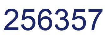 Number 256357 blue image