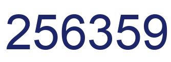 Number 256359 blue image