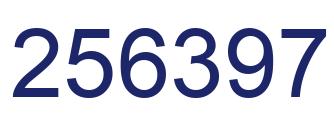 Number 256397 blue image
