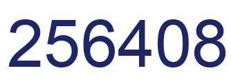 Number 256408 blue image