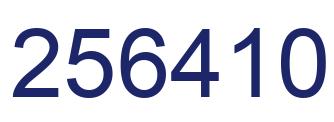 Number 256410 blue image