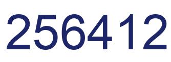 Number 256412 blue image