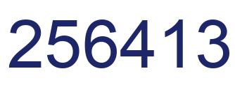 Number 256413 blue image