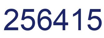 Number 256415 blue image