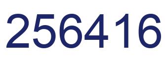 Number 256416 blue image