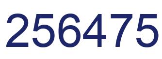Number 256475 blue image