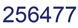 Number 256477 blue image