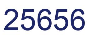 Número 25656 imagen azul