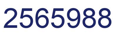 Number 2565988 blue image