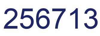 Number 256713 blue image