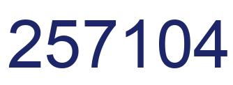 Number 257104 blue image