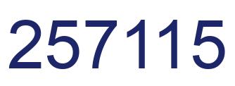 Number 257115 blue image